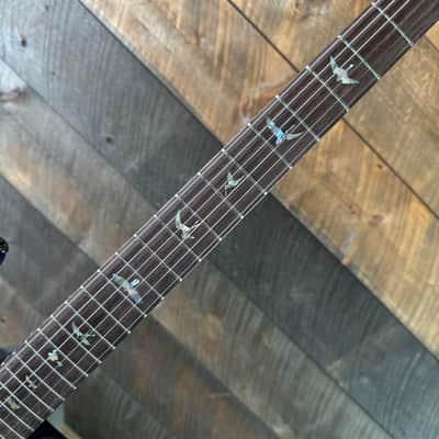 PRS Wood Library Custom 24 Quilt Top Brazilian Rosewood Fretboard - Aquamarine W/Blue Back 411448 image 5