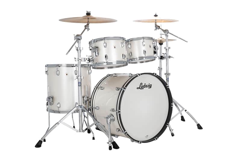 Ludwig *Pre-Order* NeuSonic Silver Silk Wrap MOD2 Drums 14x22_16x16_8x12_7x10 Shell Pack | Special Order | Authorized Dealer image 1