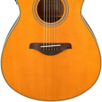 Yamaha FSC-TA TransAcoustic Concert Cutaway Acoustic-Electric Guitar - Vintage Tint image 1