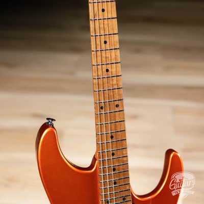 Ibanez AZ2402 Prestige HH Roasted Maple Neck w/ Case – Roadster Orange Metallic image 4