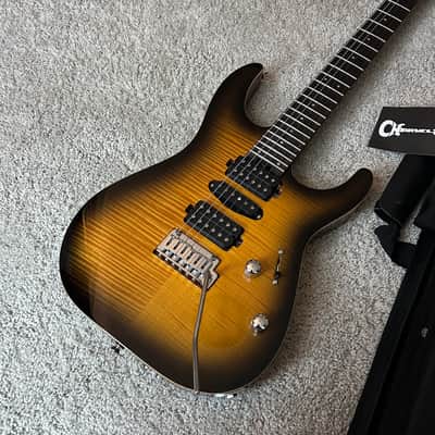 Charvel MJ Dinky DK24 HSH 2PT W MAH FM 2025 Antique Burst image 1