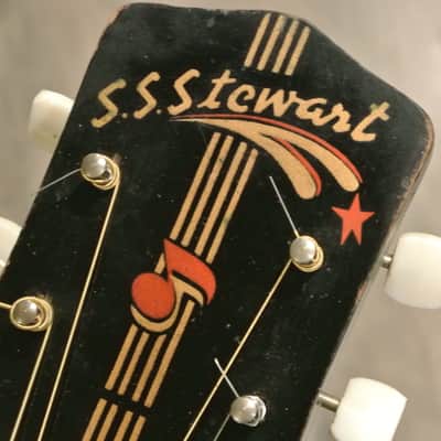 1940's S.S. Stewart by Harmony H1328 Archtop Guitar- Fancy Inlay Binding image 14