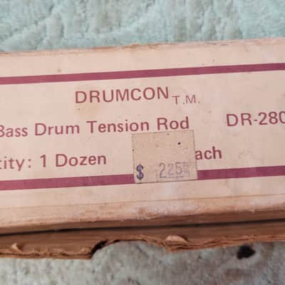 NOS box of 11 Drumcon T rods Tension rods for bass drum image 2