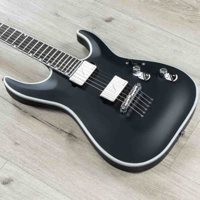 ESP LTD Deluxe MH-1000NT BB Guitar, Macassar Ebony, Fishman Fluence Modern, Black Satin Bold Binding image 1