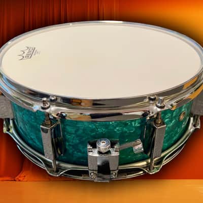๐๐ฅPork Pie 4.5"x13" 8-lug Snare, Emerald Pearl (1998) image 6