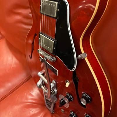 2018 Gibson Memphis '63 ES-335 Block with Varitone & Bigsby Sixties Cherry VOS image 5