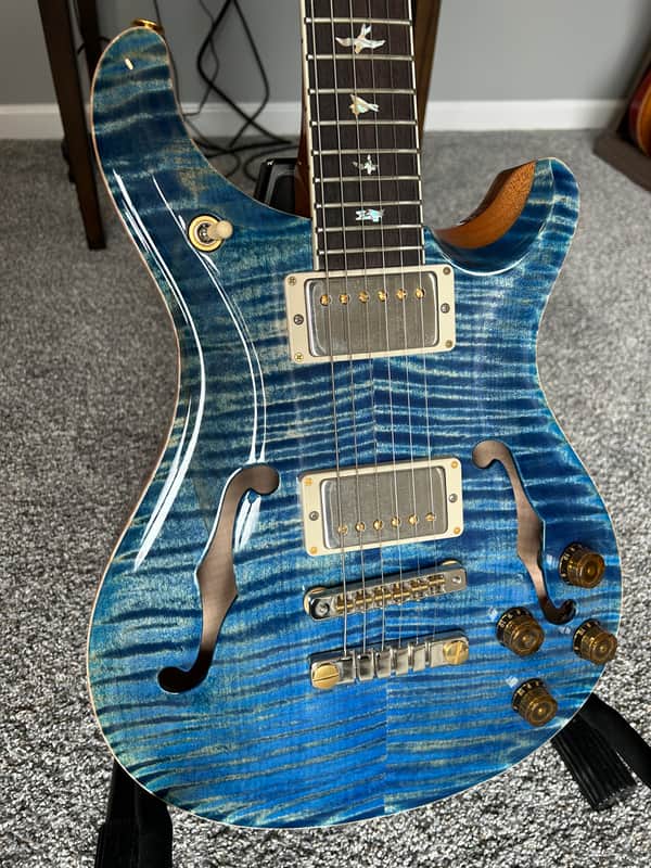 PRS McCarty 594 Hollowbody II 10-Top 2024 - Faded Blue Jean image 1
