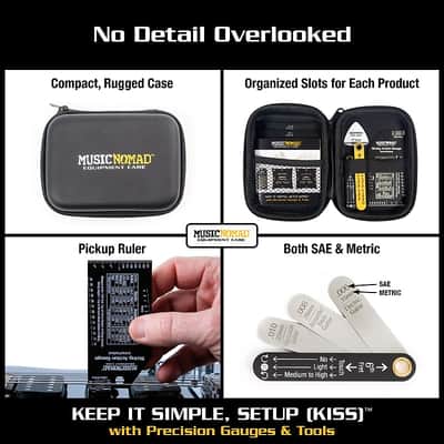 MusicNomad Precision 6 pc. Guitar Setup Gauge Tool Set (MN604) image 12