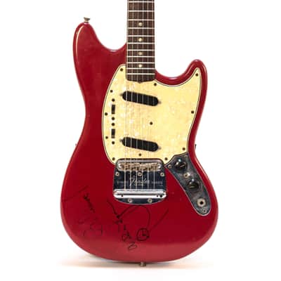 1960s Fender Mustang Dakota Red owned by Nils Lofgren image 1