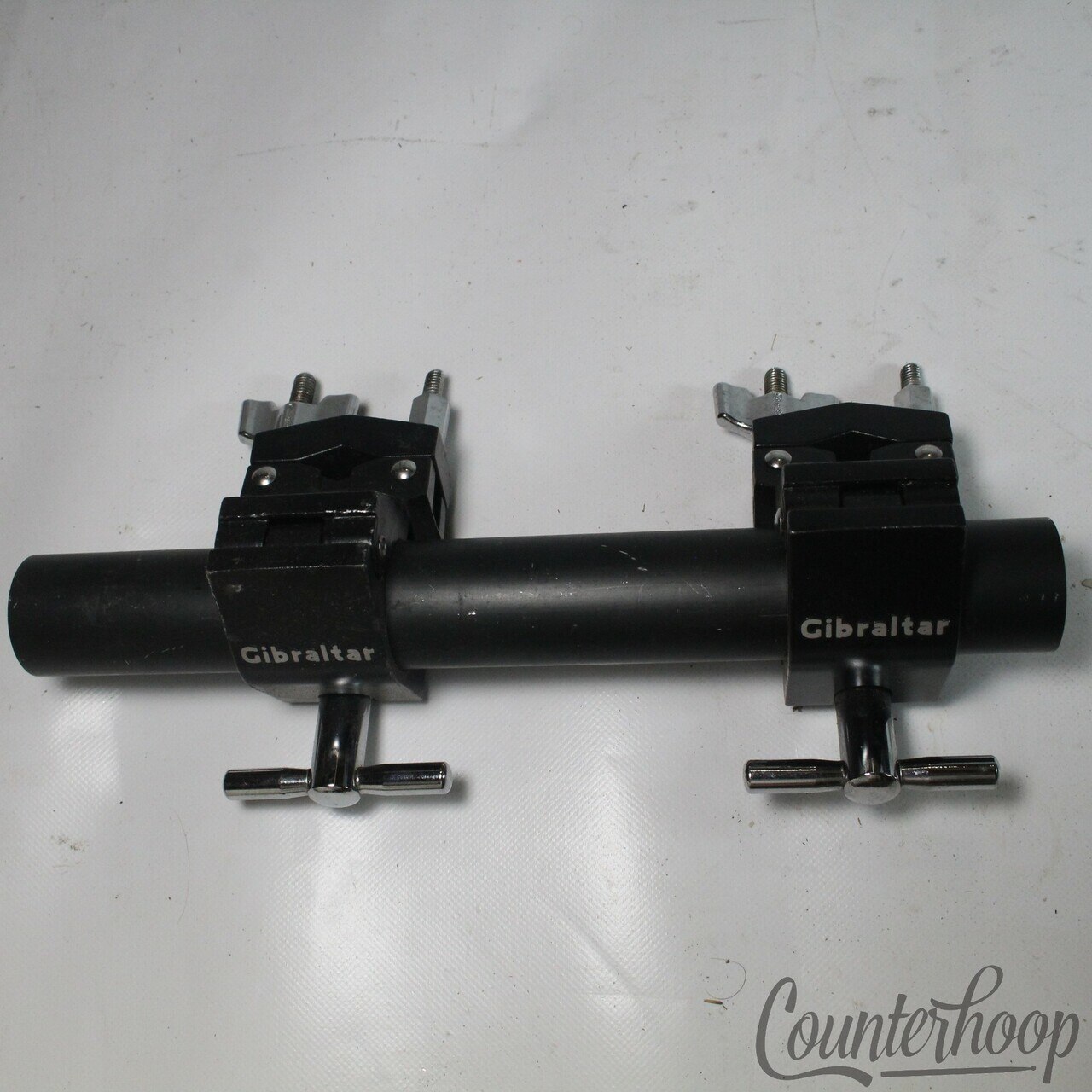Gibraltar Drum Rack Tube 12x1.5"+2x Multi-Clamp Mounts Mounting Brackets Set Blk — main photograph