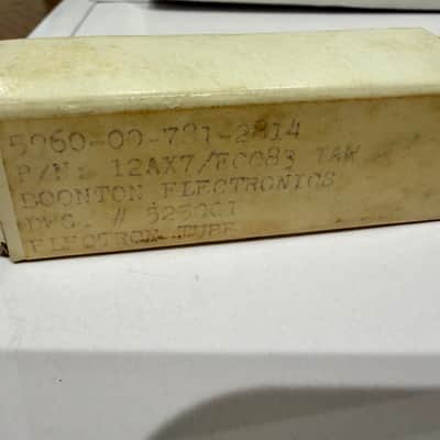 Rare White Tip NOS Pair of The Highest Medical Grade Telefunken 12ax7/ecc83 1952 made for Boonton image 10