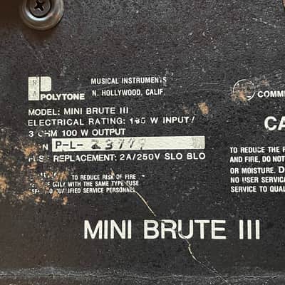 Vintage Early '80s Polytone MiniBrute III - Original Fuzzy Felt (Repair Project) image 7
