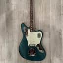 Fender Japan MIJ FSR Traditional 60s Jaguar 2023 - Sherwood Green Metallic w/ Matching Headstock, Neck Binding