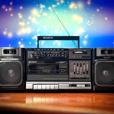 SONY CFS-1000S πRaReπ Vintage Stereo Cassette Boombox image 3