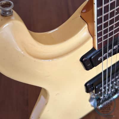 Mosrite Avenger Guitar, The Ventures Model, Aged White, MIJ 1970s image 24