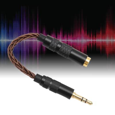 4.4mm Balanced Female to 3.5mm Stereo Male Adapter Cable, Gold Plated Connectors, Portable Headphone Convert Cable for Mixer Guitar Piano Amplifier Speaker (Antique Bronze) image 3