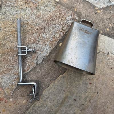 Vintage Ludwig 5" Golden Tone Cowbell with Mount image 2