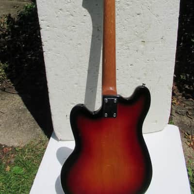 Gem Bass Guitar, 1960's, Japan, Short Scale, Sunburst, Clean image 8
