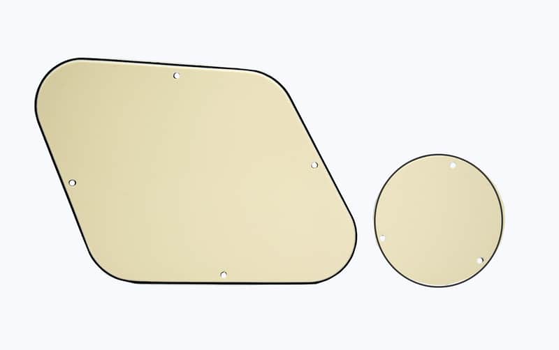 Brio Les Paul Backplate & Switch Cover Cream 3 Ply image 1
