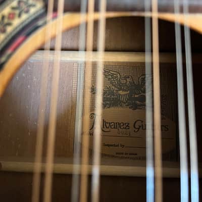 Vintage Alvarez 5021 MIJ 12-String Acoustic Guitar with HSC image 11