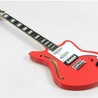 D'Angelico Premier Series Bedford SH Limited-Edition Electric Guitar with Tremolo - Fiesta Red image 1