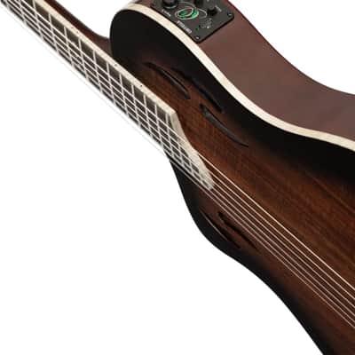 Ortega TourPlayer Series Nylon String Acoustic-Electric Guitar - RTPDLX-ACA-L, Left-handed image 10