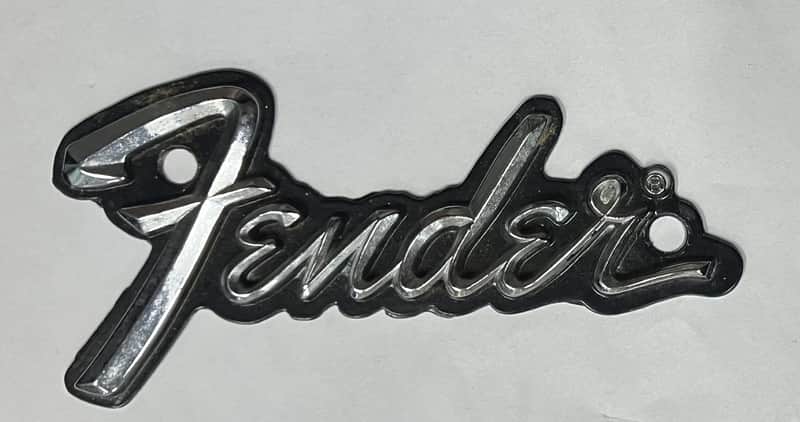 Fender- amp/case logo, metal, Vintage image 1