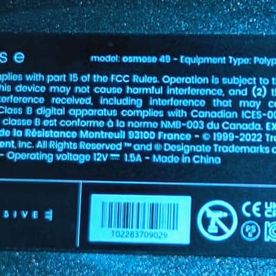 Expressive E Osmose 49-Key 24-Voice Polyphonic Synthesizer 2022 - Present - Black image 3
