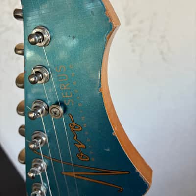 YouTube Vid in description Novo Serus J Lake Placid Blue over 64 sunburst binding electric guitar p90 case image 12
