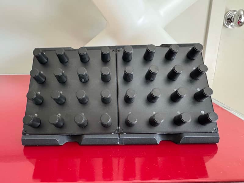 Pair of Intech Studio EN16 16-Encoder [Series 2 – Detent Encoder] MIDI Controllers, plus case, and 3D printed stands image 1