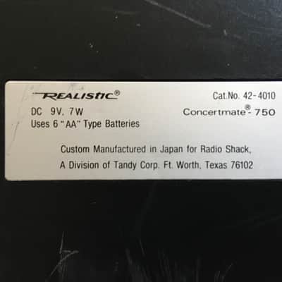 Realistic Concertmate 750 (Casiotone MT-140 Clone) 1980s Made in Japan Synthesizer Keyboard image 6