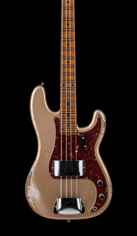 Fender Custom Shop Empire 58 Precision Bass Heavy Relic - Faded Firemist Gold #77956 image 1