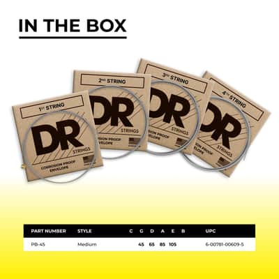 DR Strings PURE BLUES Bass Guitar Strings (PB-45), Silver image 4