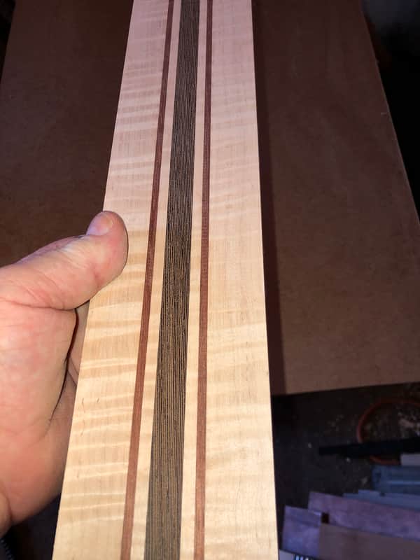 Laminated neck blank with scarf joint long for Bass or Guitar image 1