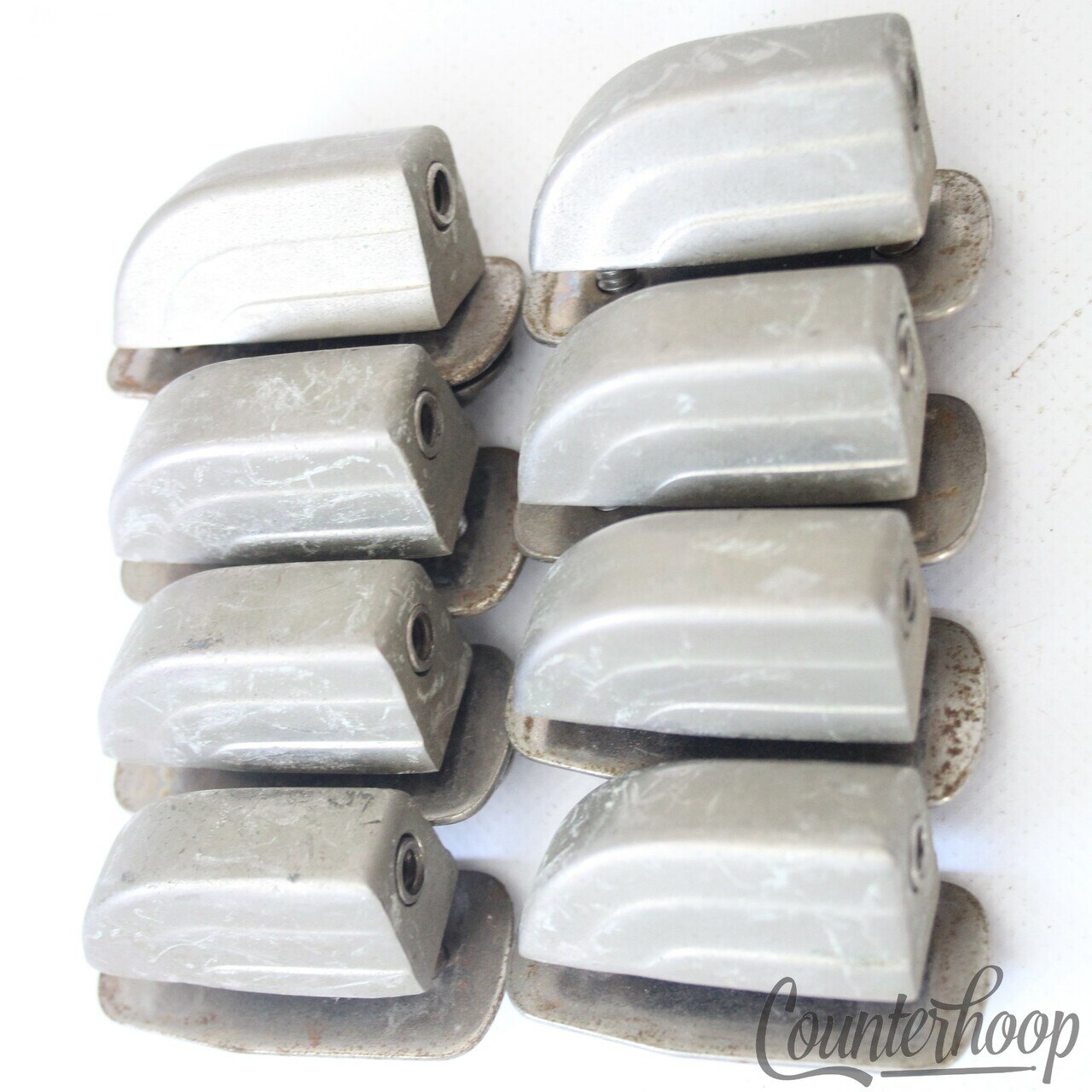 Leedy 8x Beavertail Snare/Tom Drum Lugs Nickel Metal Plates Vintage 40s/50s USA — main photograph