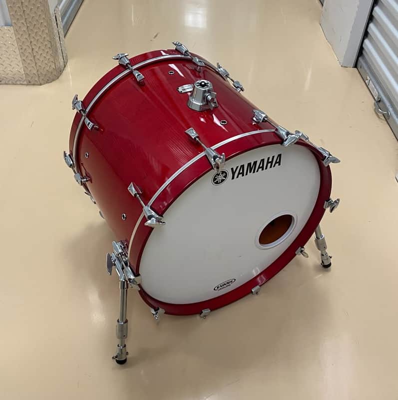 Yamaha 22x18 Absolute Hybrid Maple Bass Drum played / signed by Larnell Lewis AHM Red Autumn image 1