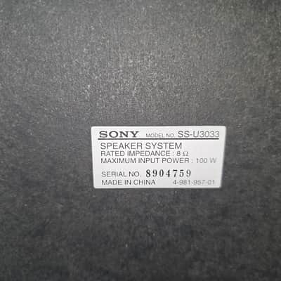 Sony SS-U3033 Bookshelf Speakers HiFi Stereo Left Right Home Audio Black Grills image 7