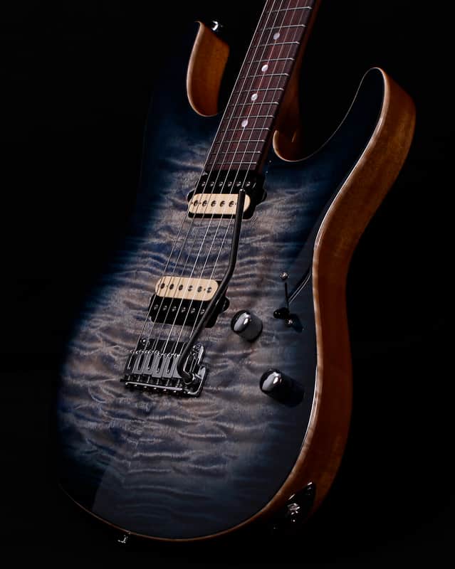 Suhr Modern Custom Mahogany 2015 Faded Trans Whale Blue Burst Quilt Top image 1