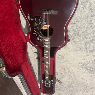 Gibson Hummingbird custom 1978 - Wine red image 11