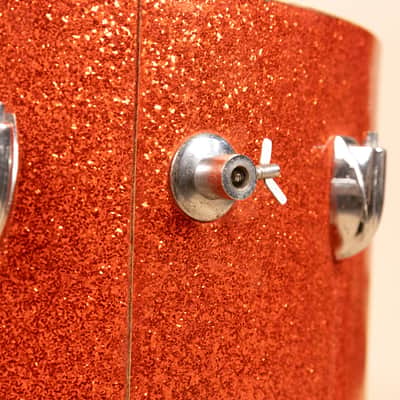 1960s Gretsch 14x20 Tangerine Sparkle Bass Drum Shell image 10