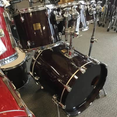 Yamaha Birch Custom Absolute Six Piece Shells (5 Drums) - Plum - See Through Grain MIJ Japan image 5