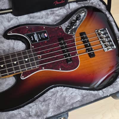 Fender American Professional II Jazz V BRAND NEW 75th Anniversary Sunburst USA 2021 NOS Pro 5 String image 7