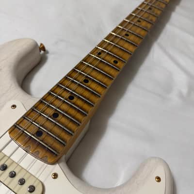 2024 Fender Custom Shop LTD ’57 Stratocaster Relic Strat Aged White Blonde w/ COA OHSC image 11