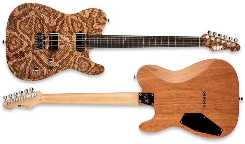 ESP USA TE-II HARDTAIL Snake Skin Limited Edition USA Pyrograph Series image 1
