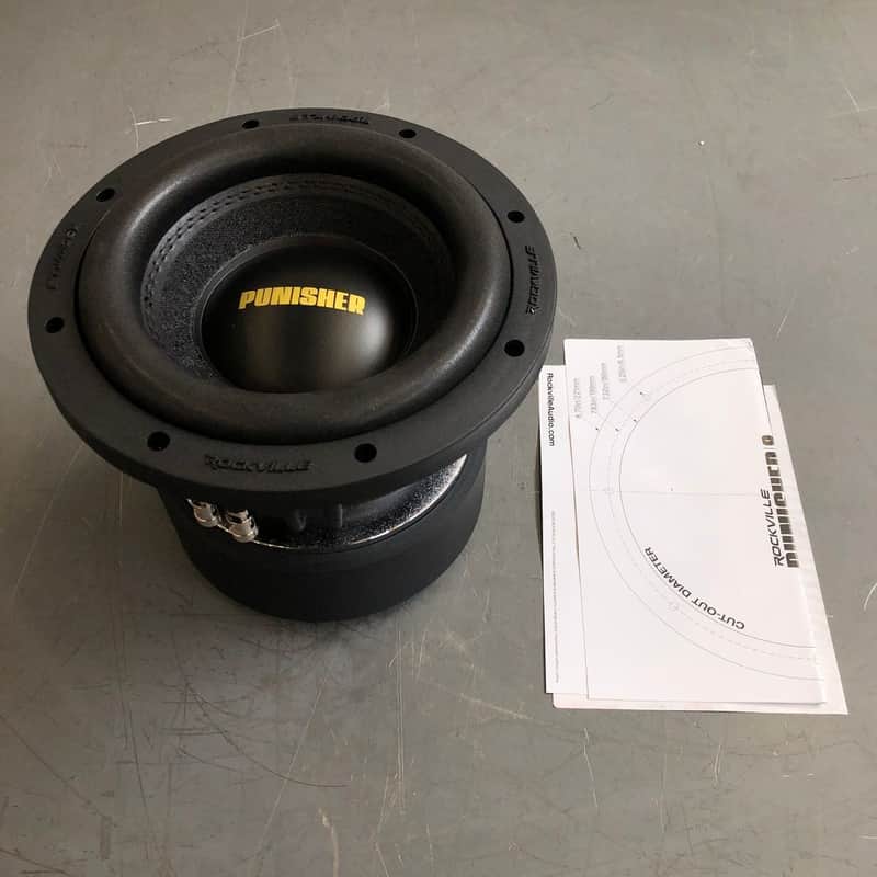 Rockville Punisher 8D1 8" 3000w Peak/750w RMS Competition Car Audio Subwoofer image 1