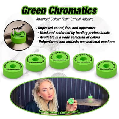 Cympad 40/15mm Chromatics Set - Green (Pack of 5) image 3