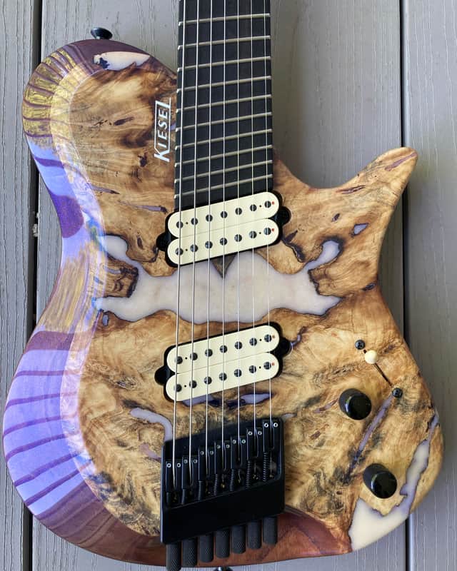 Kiesel Zeus Buckeye Burl Top, Purple Color Shift, Glow in Dark