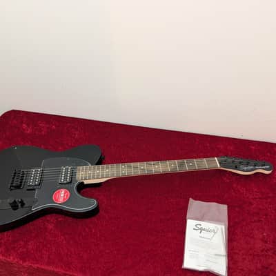 Squier FSR Affinity Telecaster HH 2020 - 2021 - Metallic Black - Black Hardware and Matching Headstock image 9