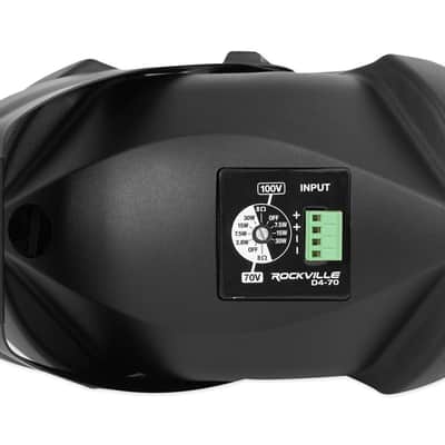 Rockville D4-70 Black Dual 4" 70 Volt Commercial/Restaurant Wall Mount Speaker image 5