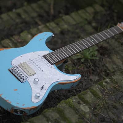 Mayones Aquila Aged 6 V24 - Monolith Daphne Blue Nitro(Relic) image 8
